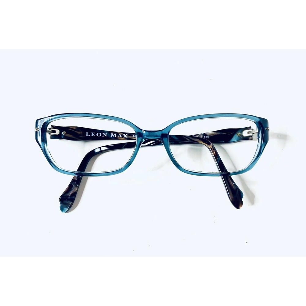 Leon Max Teal Blue Rectangular Frame Glasses - image 6